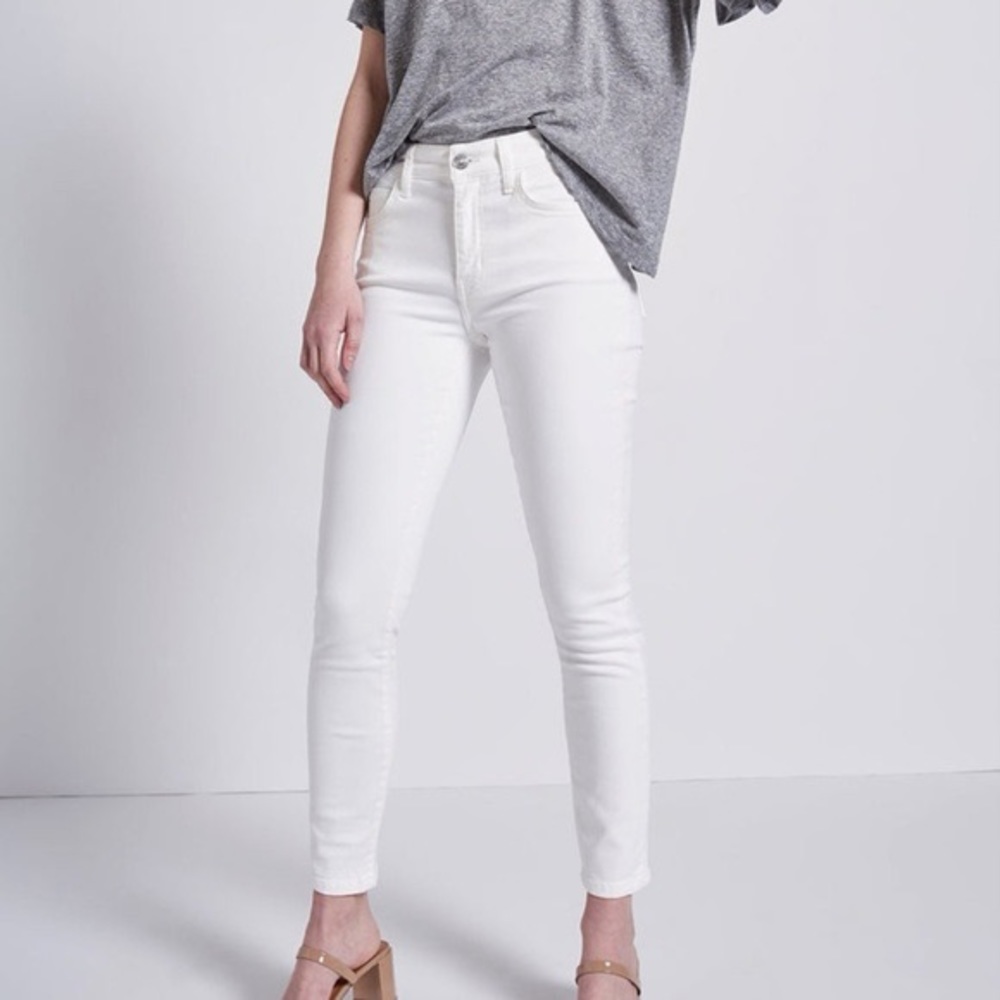 Current/Elliott The Stiletto Sugar White Low Rise Skinny Jeans Size 25 (E765)